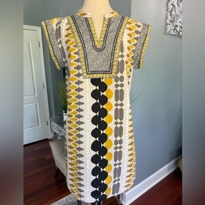 Uncle Frank Geometric Yellow and Black Dress